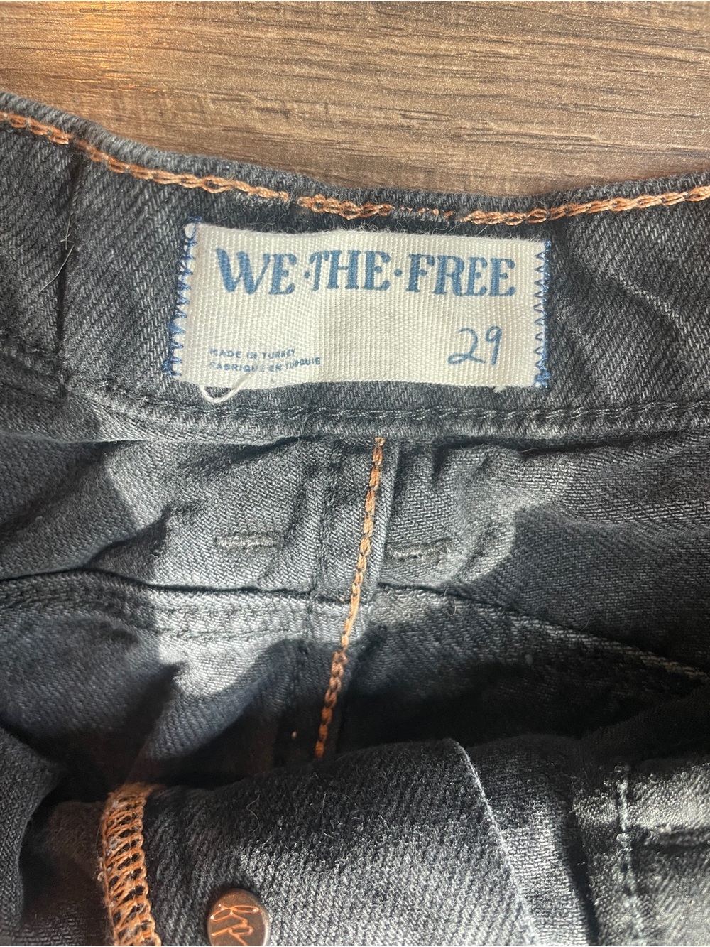 We The Free Lucky You Mid-Rise Black Barrel Jeans - Picture 3 of 5